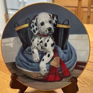 Princeton Gallery Dalmatian Collectors Plate Pup in Boots M0725